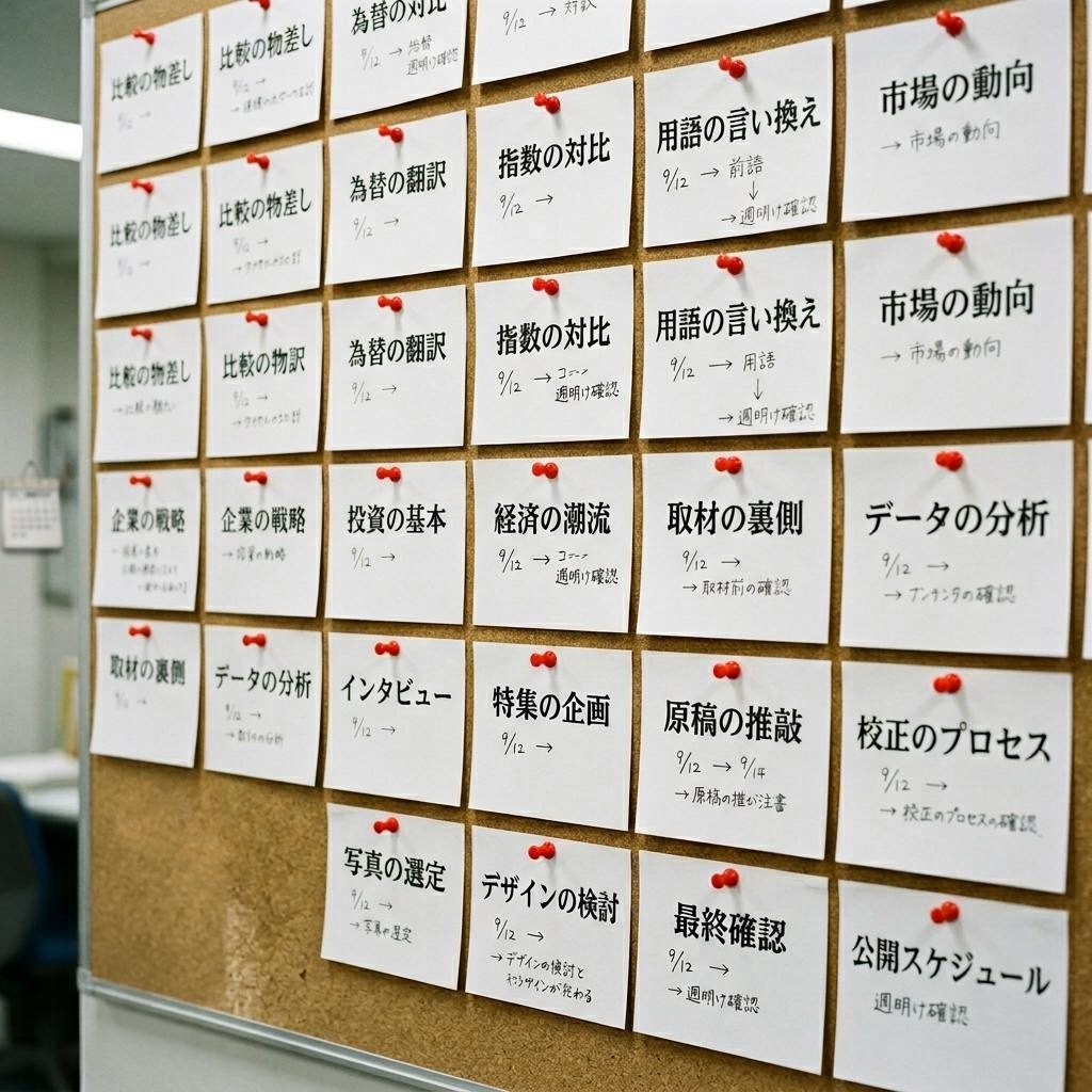 編集会議で使う出稿ボード